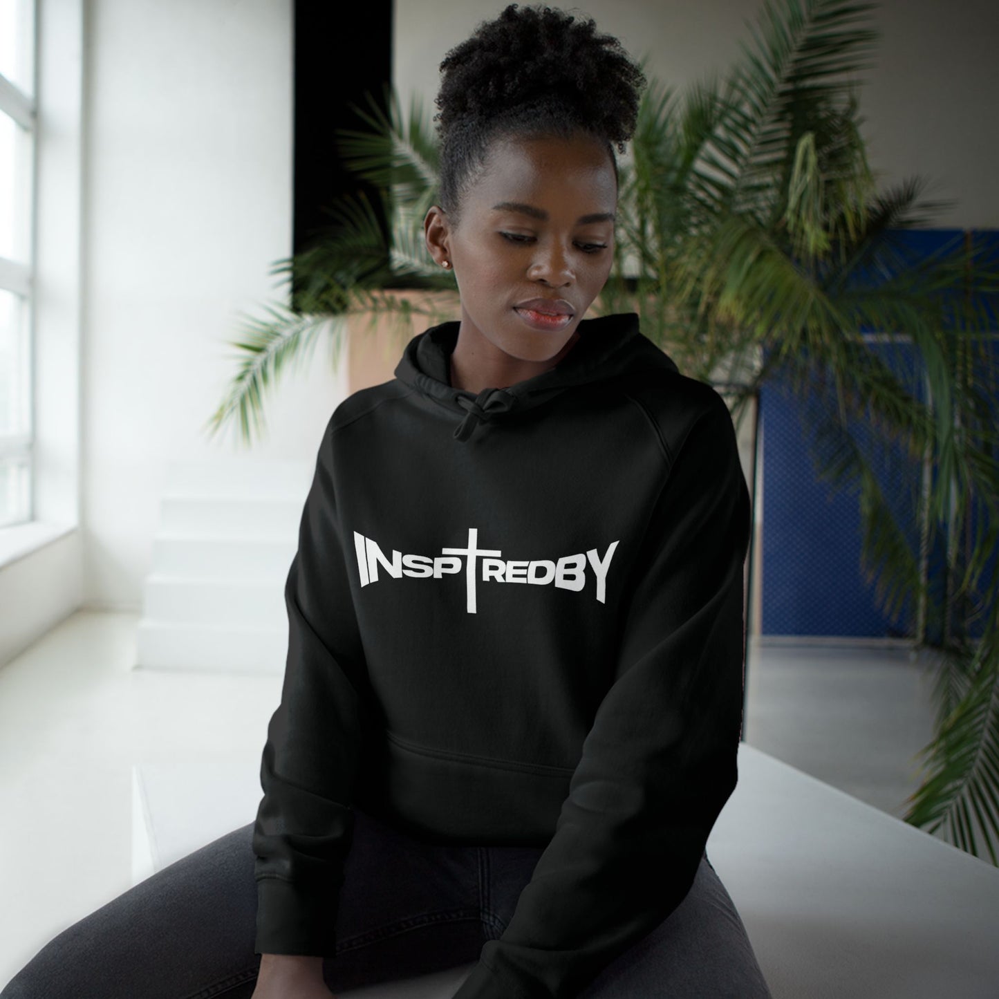 InspiredBySTRENGTH (Black/White) - Unisex Hoodie