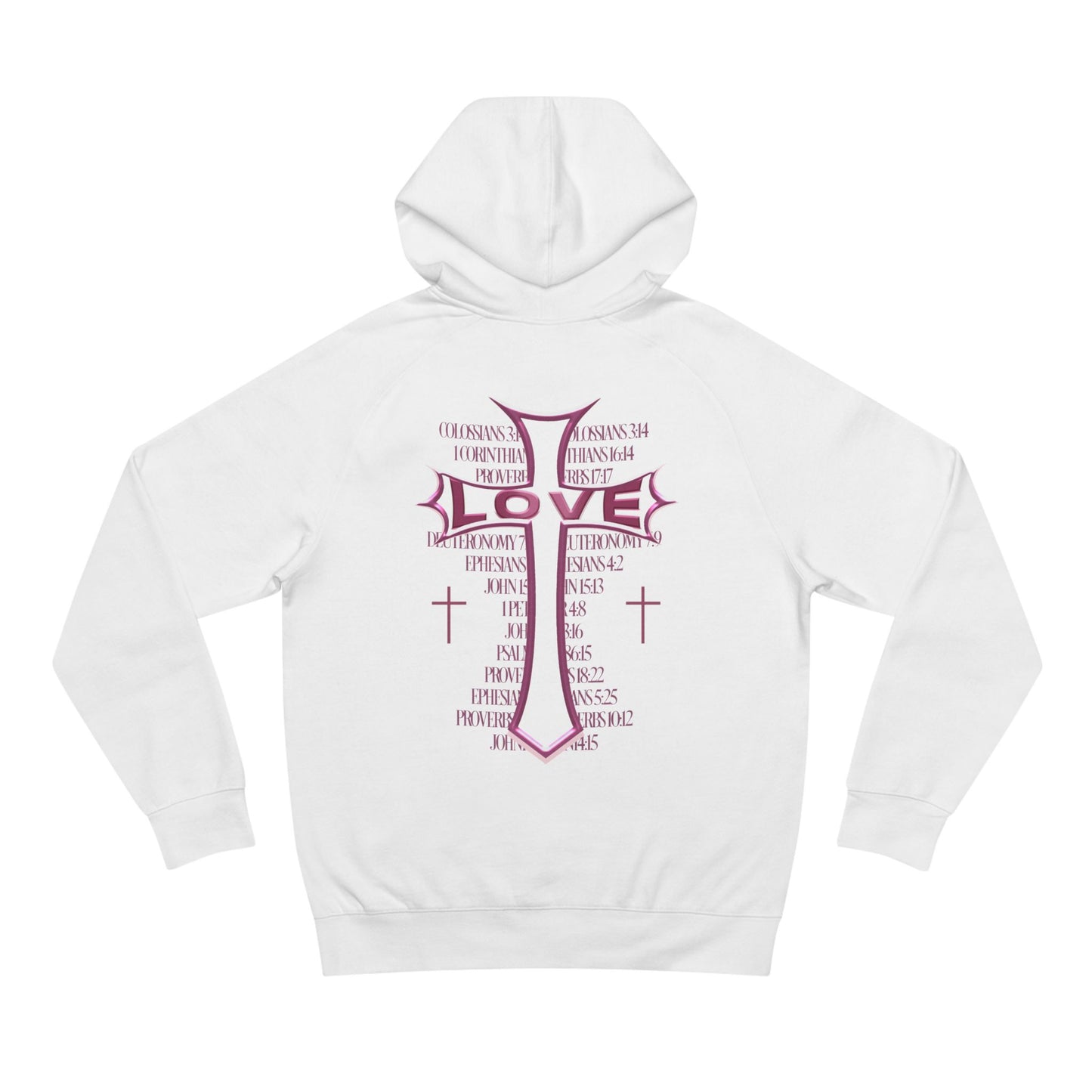 InspiredByLOVE (White/Pink) - Unisex Hoodie