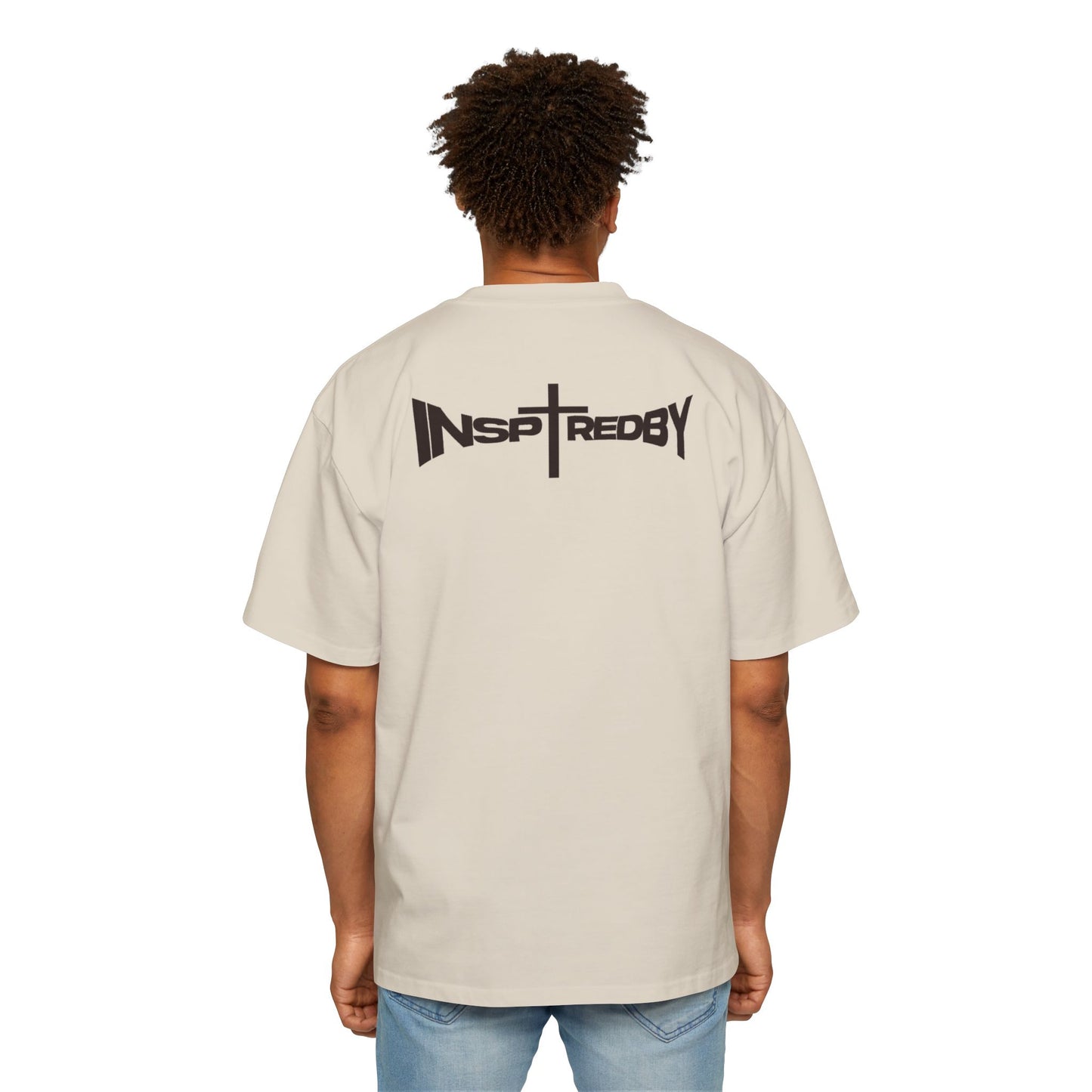 InspiredByHOPE (Cream/Brown) - Oversized T-Shirt