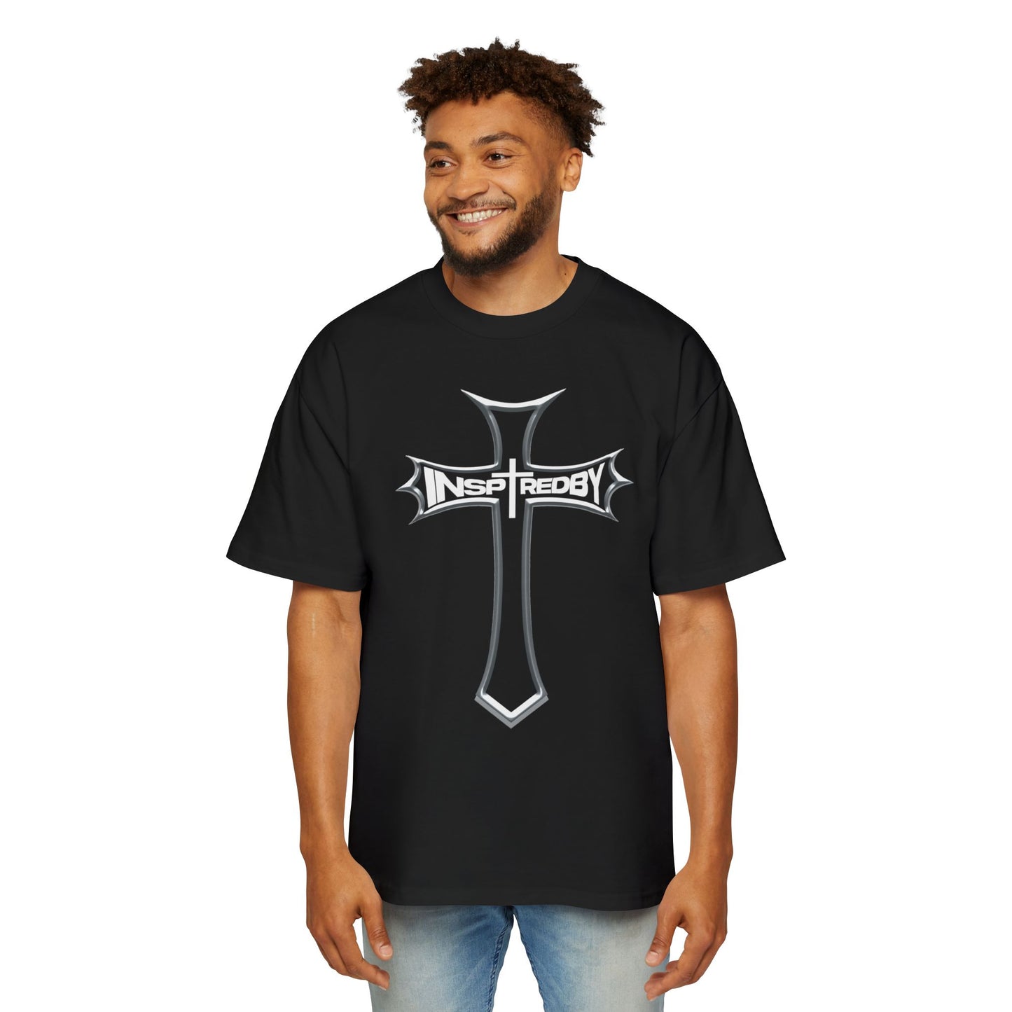 InspiredBySTRENGTH (Black/White) - Oversized T-Shirt