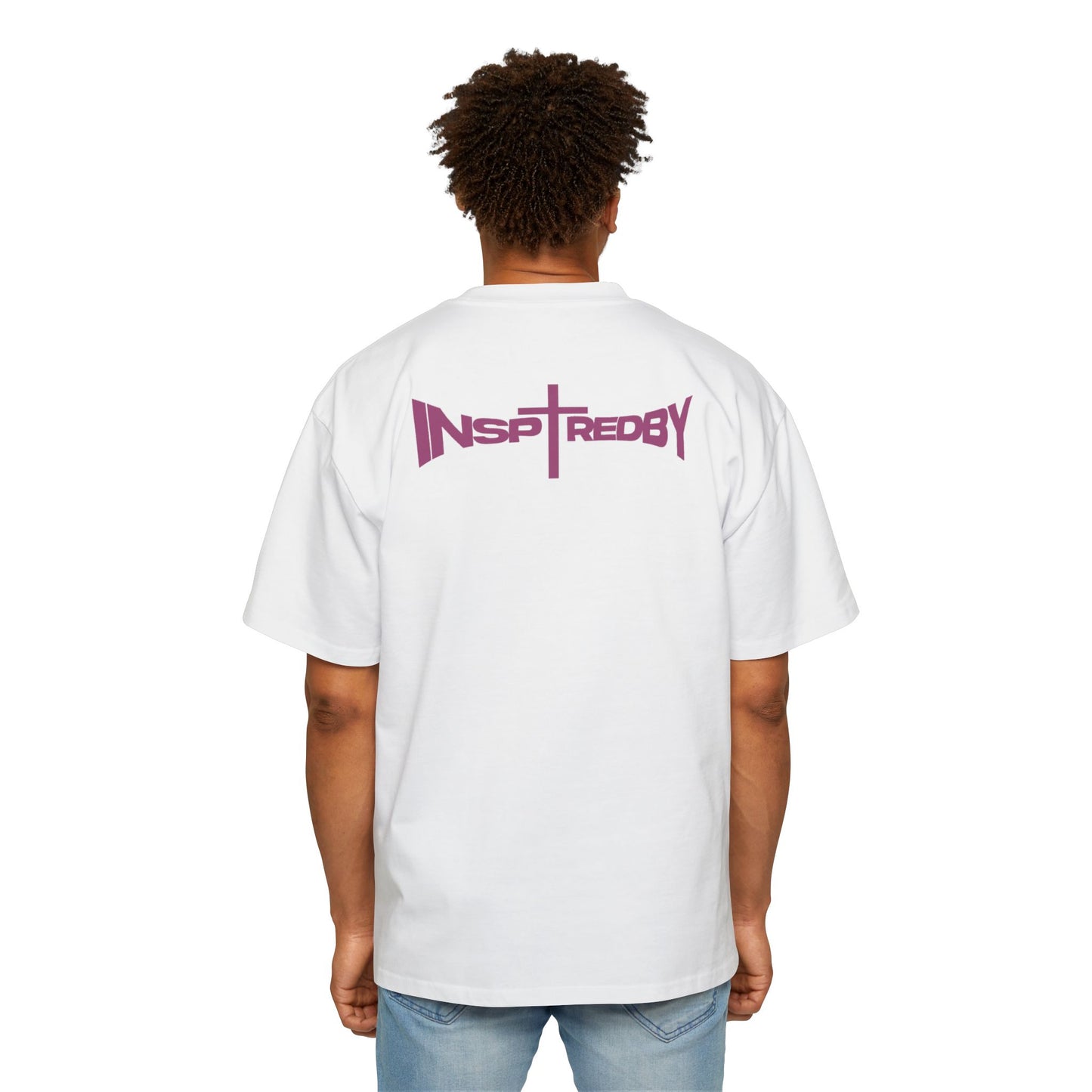 InspiredByLOVE (White/Pink) - Oversized T-Shirt