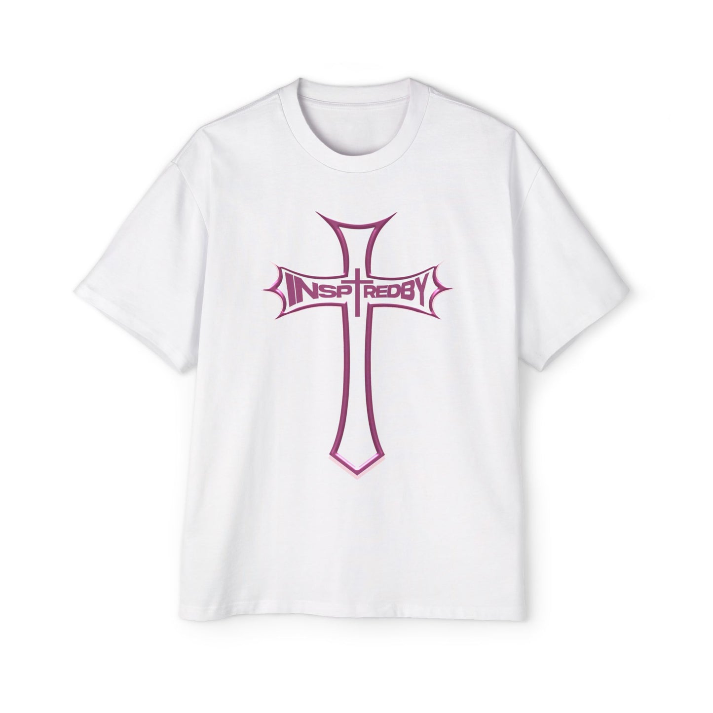 InspiredByLOVE (White/Pink) - Oversized T-Shirt